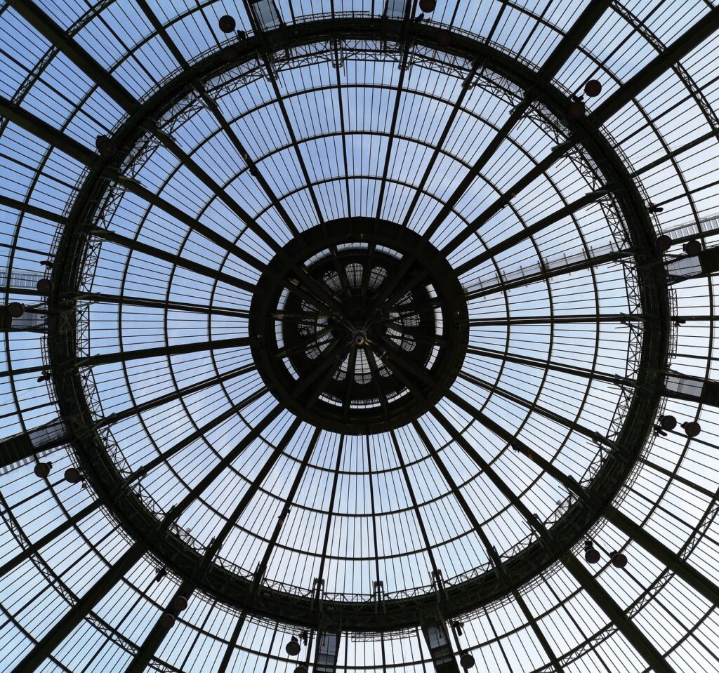 cupola, big palace, paris, monument, architecture, museum, big, france, city, canopy, art deco, lights